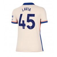 Camiseta Chelsea Romeo Lavia #45 Visitante Equipación para mujer 2024-25 manga corta